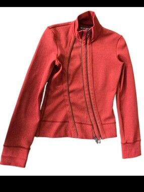Vntg Dirk Bikkembergs Asymmetrical High Neck Women Track Jacket 90s Y2K Italy M